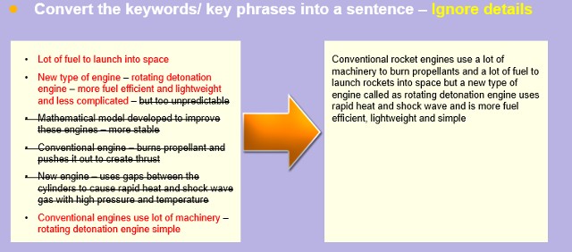 summarize text in one sentence pte template